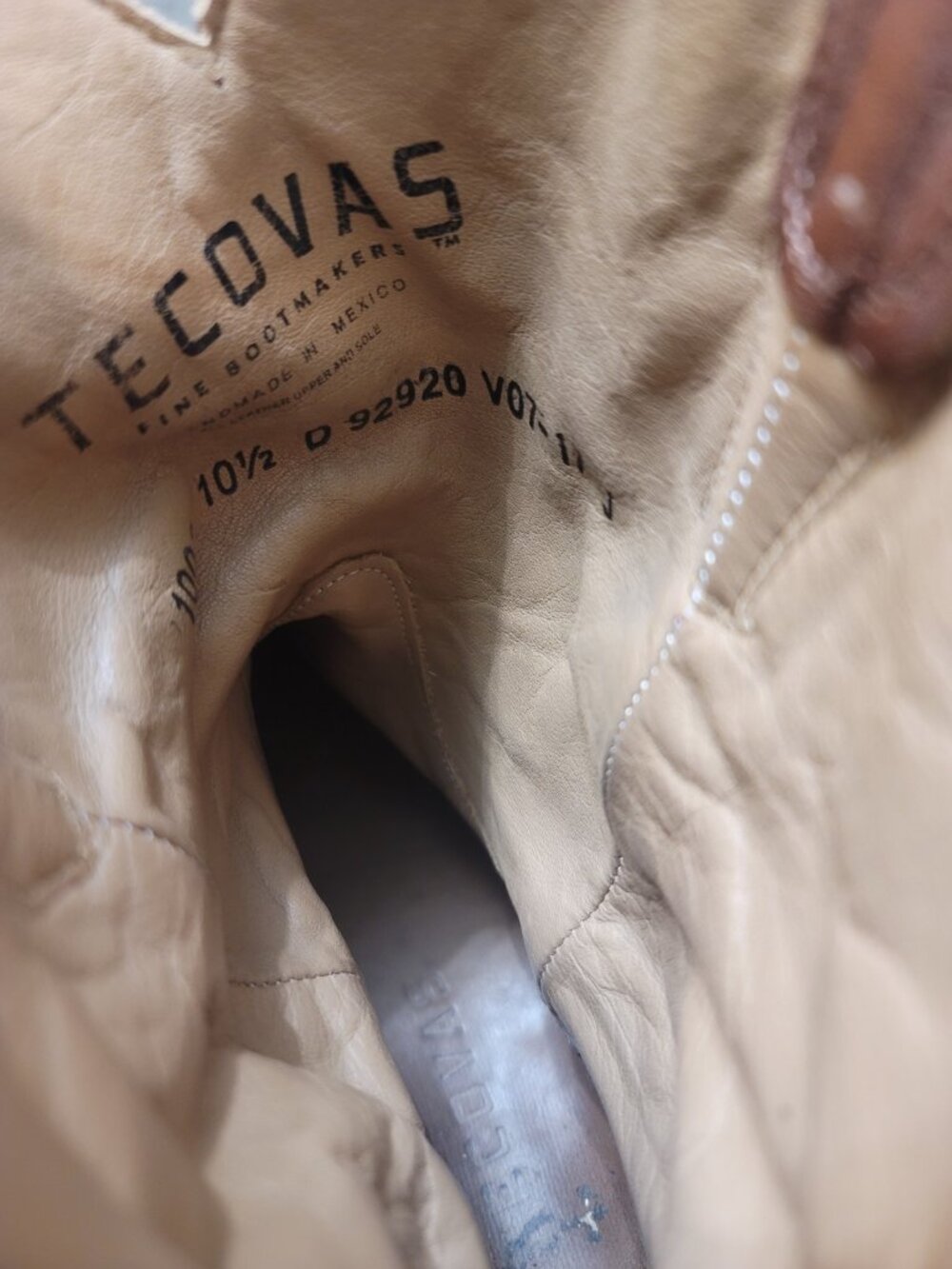 Tecovas The Earl Roper Bourbon Calfskin Leather Cowboy Boots Sz 10.5 D Men Brown - Picture 13 of 15